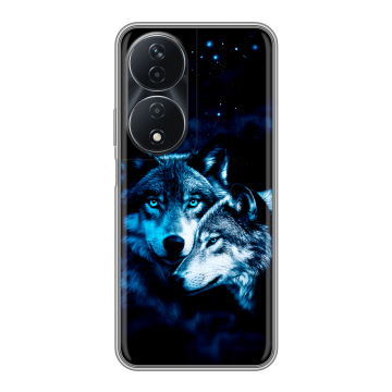Силиконовый чехол на Honor 90 Smart с принтом Волки Силиконовый чехол на Honor 90 Smart с принтом Волки