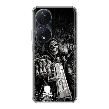 Силиконовый чехол на Honor 90 Smart с принтом Скелет Силиконовый чехол на Honor 90 Smart с принтом Скелет