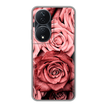Силиконовый чехол на Honor 90 Smart с принтом Цветы розы Силиконовый чехол на Honor 90 Smart с принтом Цветы розы