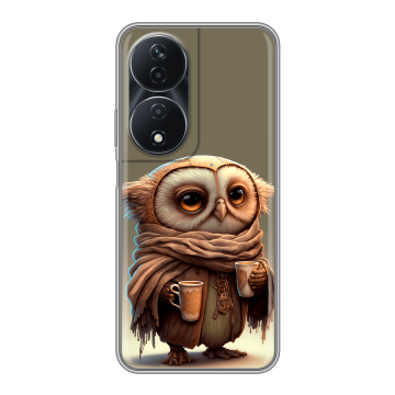Силиконовый чехол на Honor 90 Smart с принтом Сова Силиконовый чехол на Honor 90 Smart с принтом Сова