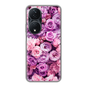 Силиконовый чехол на Honor 90 Smart с принтом лавандовые розы Силиконовый чехол на Honor 90 Smart с принтом лавандовые розы