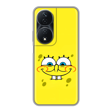 Силиконовый чехол на Honor 90 Smart с принтом спанчбоб спанч боб Силиконовый чехол на Honor 90 Smart с принтом спанчбоб спанч боб