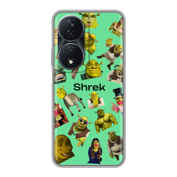 Силиконовый чехол на Honor 90 Smart с принтом Шрек Shrek Силиконовый чехол на Honor 90 Smart с принтом Шрек Shrek