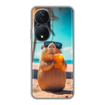 Силиконовый чехол на Honor 90 Smart с принтом Капибара Силиконовый чехол на Honor 90 Smart с принтом Капибара