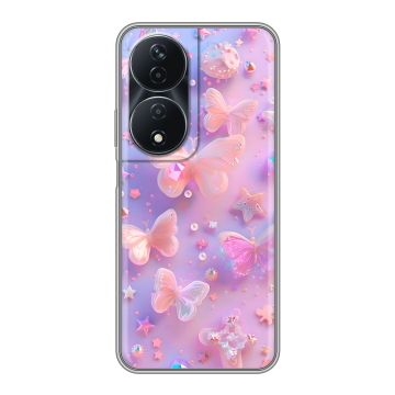 Силиконовый чехол на Honor 90 Smart с принтом Бабочки Силиконовый чехол на Honor 90 Smart с принтом Бабочки