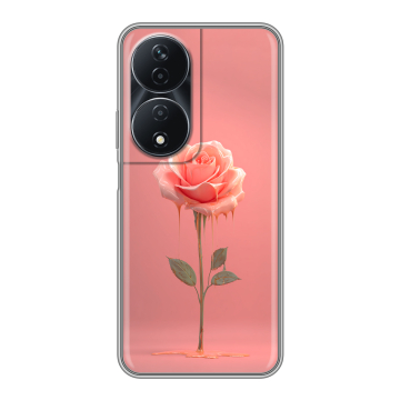 Силиконовый чехол на Honor 90 Smart с принтом Розовая роза Силиконовый чехол на Honor 90 Smart с принтом Розовая роза