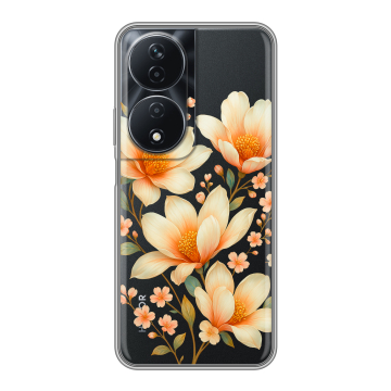 Силиконовый чехол на Honor 90 Smart с принтом Цветы Силиконовый чехол на Honor 90 Smart с принтом Цветы