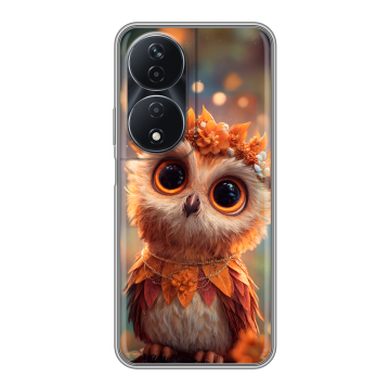 Силиконовый чехол на Honor 90 Smart с принтом Милая сова