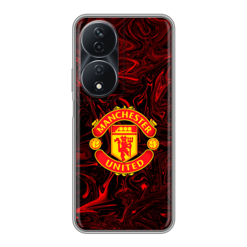 Силиконовый чехол на Honor 90 Smart с принтом Manchester United