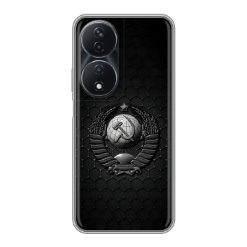 Силиконовый чехол на Honor 90 Smart с принтом Герб Флаг СССР Силиконовый чехол на Honor 90 Smart с принтом Герб Флаг СССР