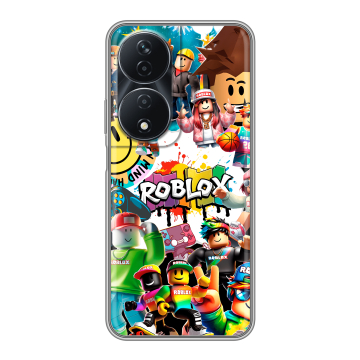 Силиконовый чехол на Honor 90 Smart с принтом Roblox Роблокс