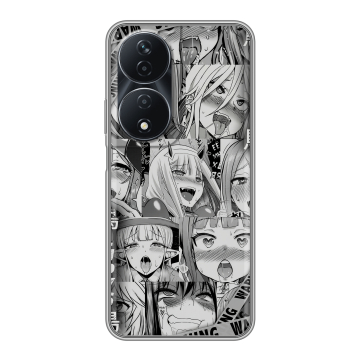 Силиконовый чехол на Honor 90 Smart с принтом Ahegao Ахегао Аниме