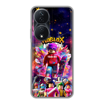 Силиконовый чехол на Honor 90 Smart с принтом Roblox Роблокс