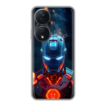 Силиконовый чехол на Honor 90 Smart с принтом IronMan Железный человек