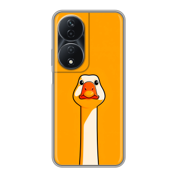 Силиконовый чехол на Honor 90 Smart с принтом Смешная утка