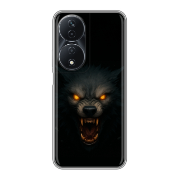 Силиконовый чехол на Honor 90 Smart с принтом Волк