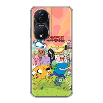 Силиконовый чехол на Honor 90 Smart с принтом Adventure time Время приключений