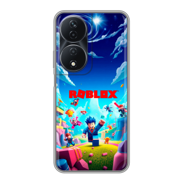 Силиконовый чехол на Honor 90 Smart с принтом Roblox Роблокс