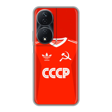 Силиконовый чехол на Honor 90 Smart с принтом Флаг Герб СССР Силиконовый чехол на Honor 90 Smart с принтом Флаг Герб СССР
