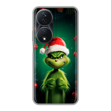 Силиконовый чехол на Honor 90 Smart с принтом Гринч Новый год Рождество Силиконовый чехол на Honor 90 Smart с принтом Гринч Новый год Рождество