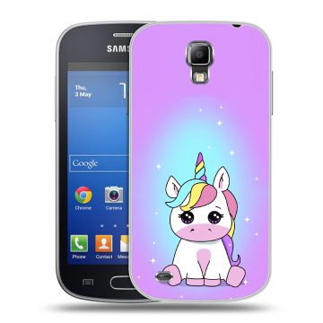 Пластиковый чехол на Samsung Galaxy S4 Active с принтом Единорог Пластиковый чехол на Samsung Galaxy S4 Active с принтом Единорог
