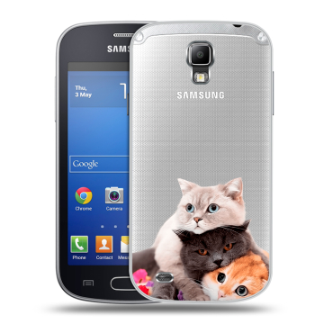Пластиковый чехол на Samsung Galaxy S4 Active с принтом Кошки Пластиковый чехол на Samsung Galaxy S4 Active с принтом Кошки