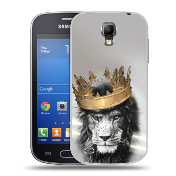 Пластиковый чехол на Samsung Galaxy S4 Active с принтом Лев с короной
