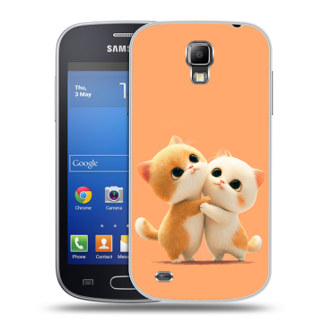 Пластиковый чехол на Samsung Galaxy S4 Active с принтом Милые котики Пластиковый чехол на Samsung Galaxy S4 Active с принтом Милые котики
