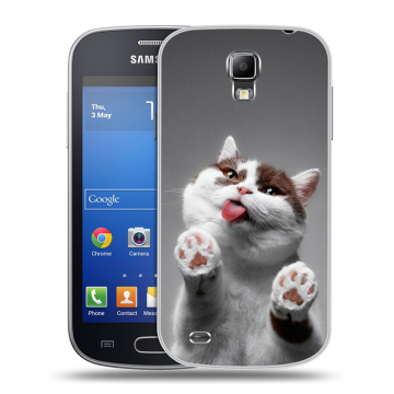 Пластиковый чехол на Samsung Galaxy S4 Active с принтом Коты Пластиковый чехол на Samsung Galaxy S4 Active с принтом Коты