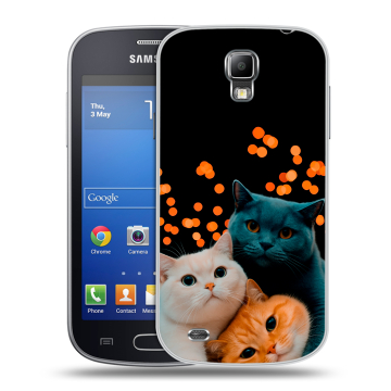 Пластиковый чехол на Samsung Galaxy S4 Active с принтом Кошки Пластиковый чехол на Samsung Galaxy S4 Active с принтом Кошки