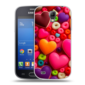 Пластиковый чехол на Samsung Galaxy S4 Active с принтом Сердечки Пластиковый чехол на Samsung Galaxy S4 Active с принтом Сердечки