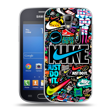 Пластиковый чехол на Samsung Galaxy S4 Active с принтом найк nike черный Пластиковый чехол на Samsung Galaxy S4 Active с принтом найк nike черный