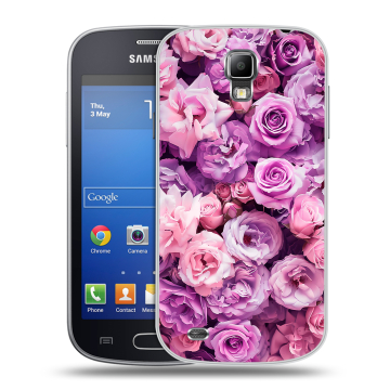 Пластиковый чехол на Samsung Galaxy S4 Active с принтом лавандовые розы Пластиковый чехол на Samsung Galaxy S4 Active с принтом лавандовые розы