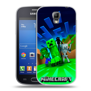 Пластиковый чехол на Samsung Galaxy S4 Active с принтом Майнкрафт Пластиковый чехол на Samsung Galaxy S4 Active с принтом Майнкрафт