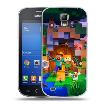 Пластиковый чехол на Samsung Galaxy S4 Active с принтом Майнкрафт Minecraft Пластиковый чехол на Samsung Galaxy S4 Active с принтом Майнкрафт Minecraft