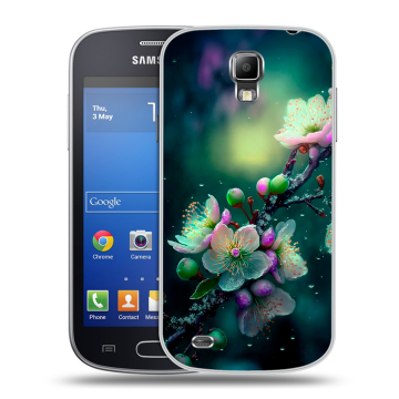 Пластиковый чехол на Samsung Galaxy S4 Active с принтом Цветы и мрамор Пластиковый чехол на Samsung Galaxy S4 Active с принтом Цветы и мрамор