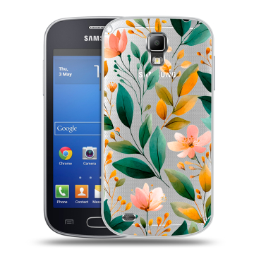 Пластиковый чехол на Samsung Galaxy S4 Active с принтом Цветы паттерн