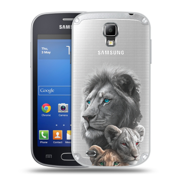 Пластиковый чехол на Samsung Galaxy S4 Active с принтом Львы