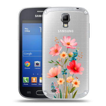 Пластиковый чехол на Samsung Galaxy S4 Active с принтом Цветы