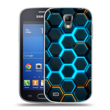 Пластиковый чехол на Samsung Galaxy S4 Active с принтом Неоновые соты
