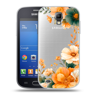 Пластиковый чехол на Samsung Galaxy S4 Active с принтом Цветы принт
