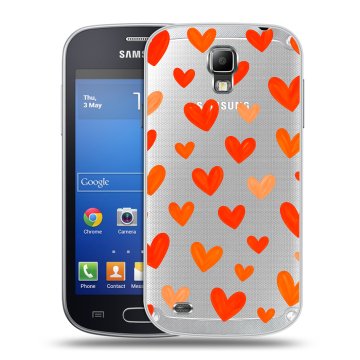 Пластиковый чехол на Samsung Galaxy S4 Active с принтом Сердечки