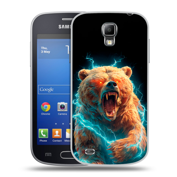Пластиковый чехол на Samsung Galaxy S4 Active с принтом Медведь