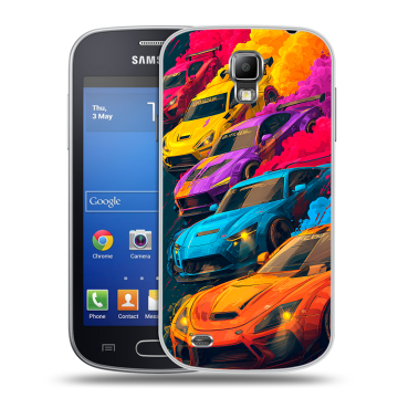 Пластиковый чехол на Samsung Galaxy S4 Active с принтом Тачки