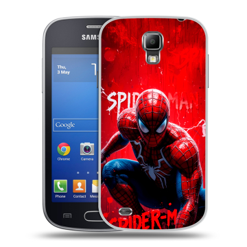 Пластиковый чехол на Samsung Galaxy S4 Active с принтом Spiderman Человек паук Пластиковый чехол на Samsung Galaxy S4 Active с принтом Spiderman Человек паук