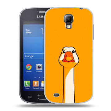 Пластиковый чехол на Samsung Galaxy S4 Active с принтом Смешная утка Пластиковый чехол на Samsung Galaxy S4 Active с принтом Смешная утка