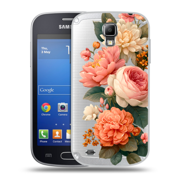 Пластиковый чехол на Samsung Galaxy S4 Active с принтом цветы Пластиковый чехол на Samsung Galaxy S4 Active с принтом цветы