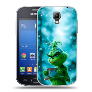 Пластиковый чехол на Samsung Galaxy S4 Active с принтом Новый год гринч Пластиковый чехол на Samsung Galaxy S4 Active с принтом Новый год гринч
