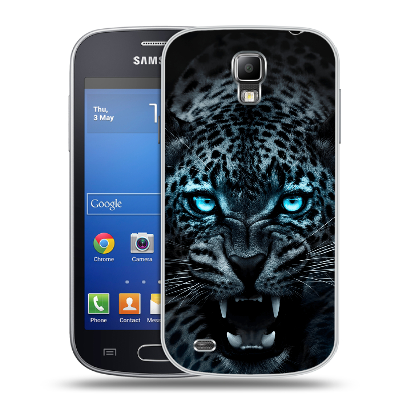 Пластиковый чехол на Samsung Galaxy S4 Active с принтом Темный леопард Пластиковый чехол на Samsung Galaxy S4 Active с принтом Темный леопард