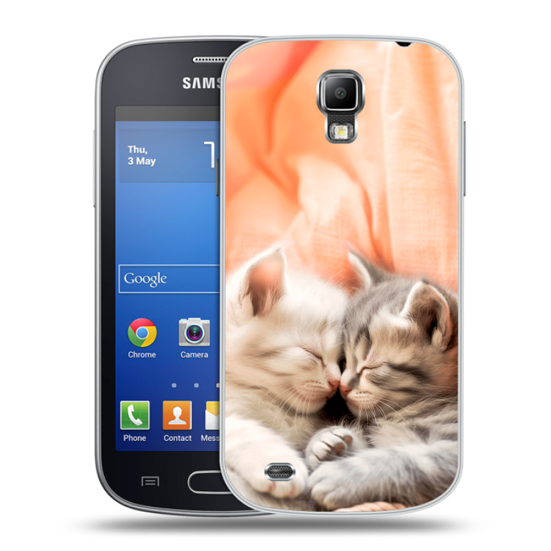 Пластиковый чехол на Samsung Galaxy S4 Active с принтом Котята Пластиковый чехол на Samsung Galaxy S4 Active с принтом Котята
